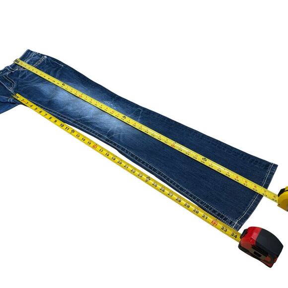 Vtg Y2K 90s Miss Me Jeans Women's Embellished Signature Rise Bootcut Whiskers 31 - Picture 11 of 13